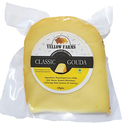 YELLOW FARMS GOUDA MILD WEDGES 180G