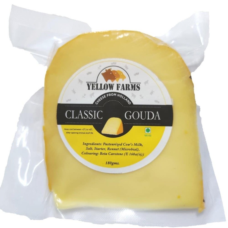 YELLOW FARMS GOUDA MILD WEDGES 180G