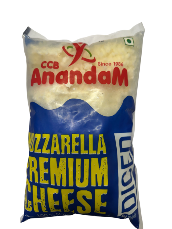 ANANDAM PREMIUM MOZZARELLA DICED 1KG ANANDAM PREMIUM MOZZARELLA DICED 1KG