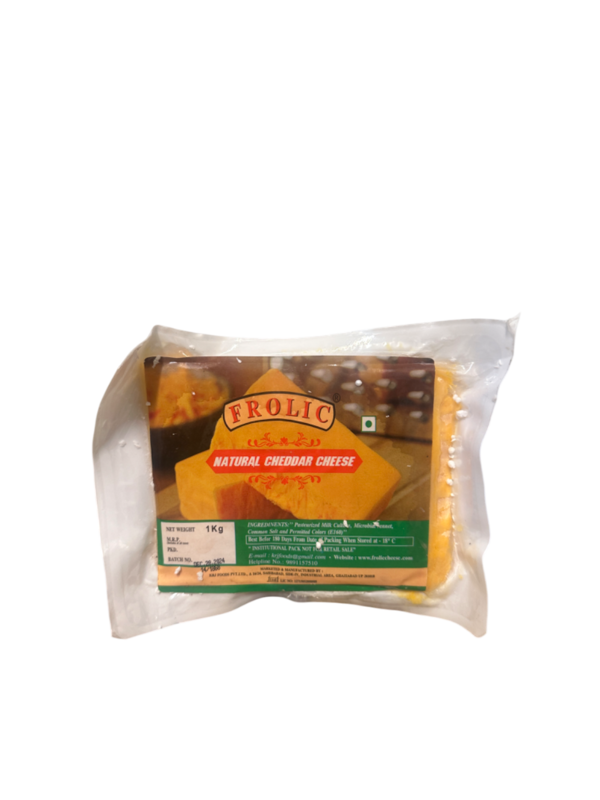 FROLIC NATURAL CHEDDAR CHEESE 1KG