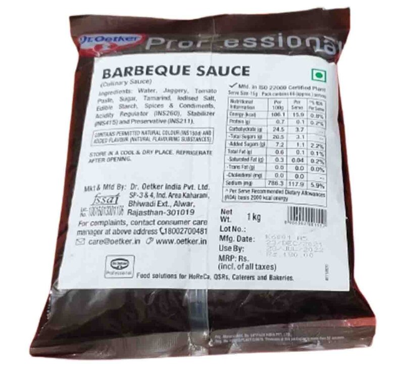 DR OETKER BARBEQUE SAUCE 1KG