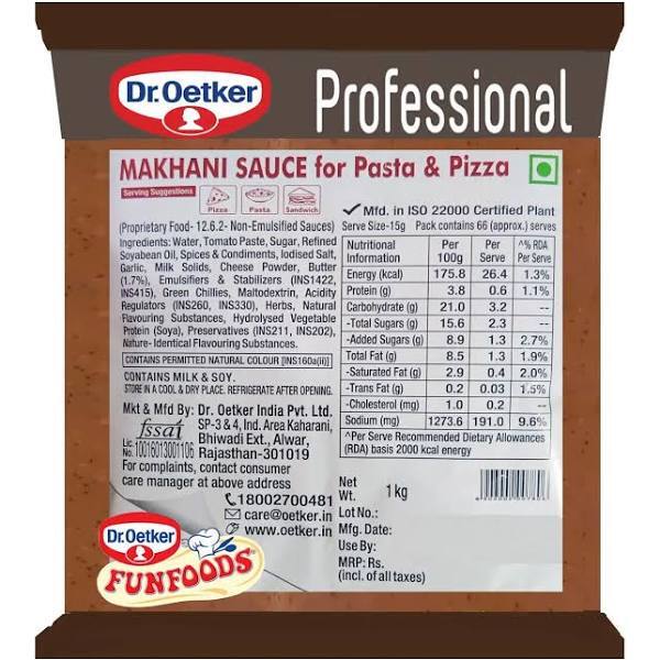 DR OETKER Makhani Sauce 1. Kg