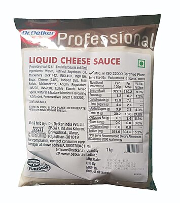 DR OETKER LIQUID CHEESE SAUCE 1KG